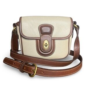 COACH Durham Mini Bag in Bone White & Tan Sheridan (stained interior)